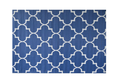 FLORIAN - Blue Trellis Outdoor Rug