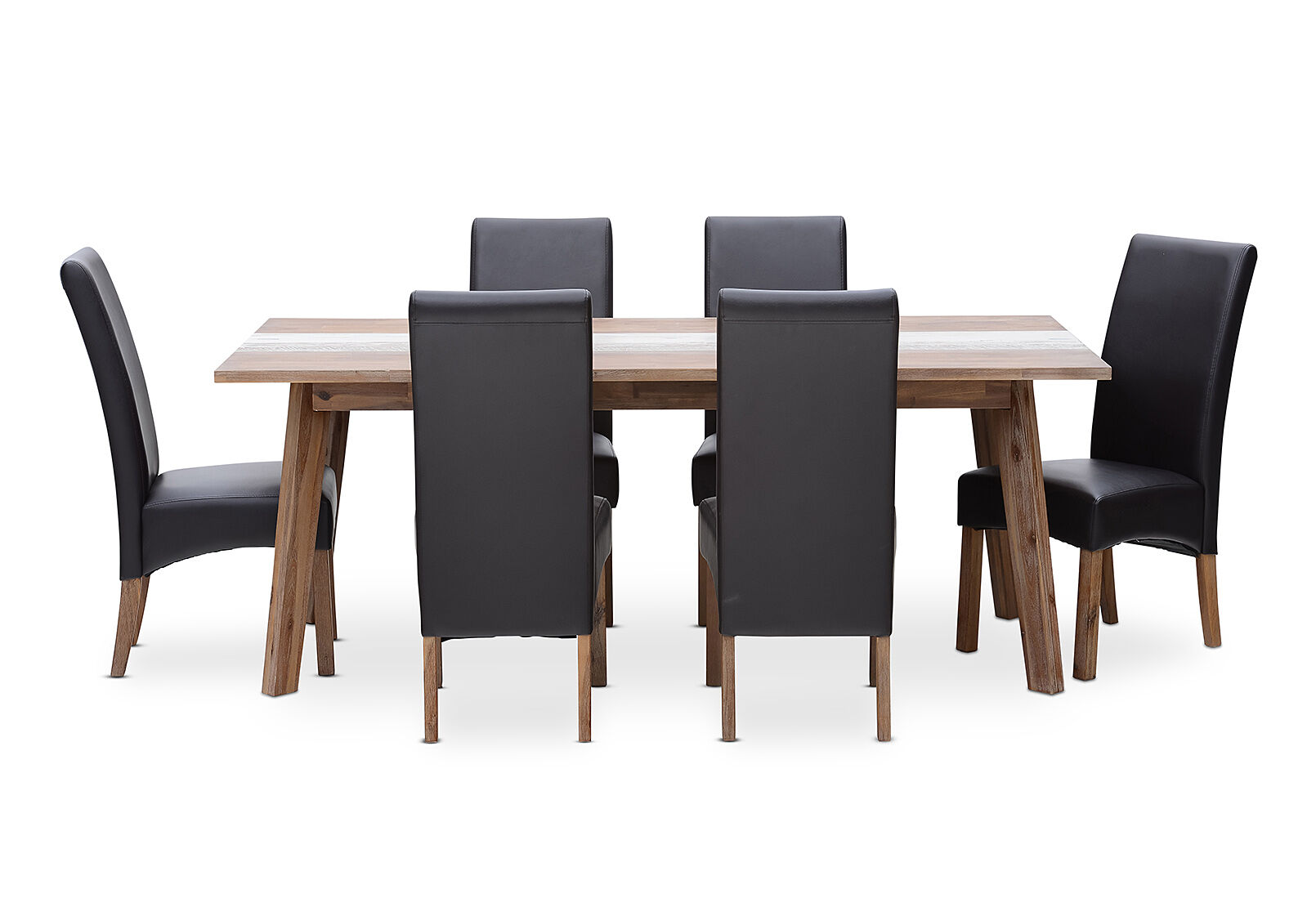 Boatwood 7 Piece Dining Suite With Silverwood Dining Chairs
