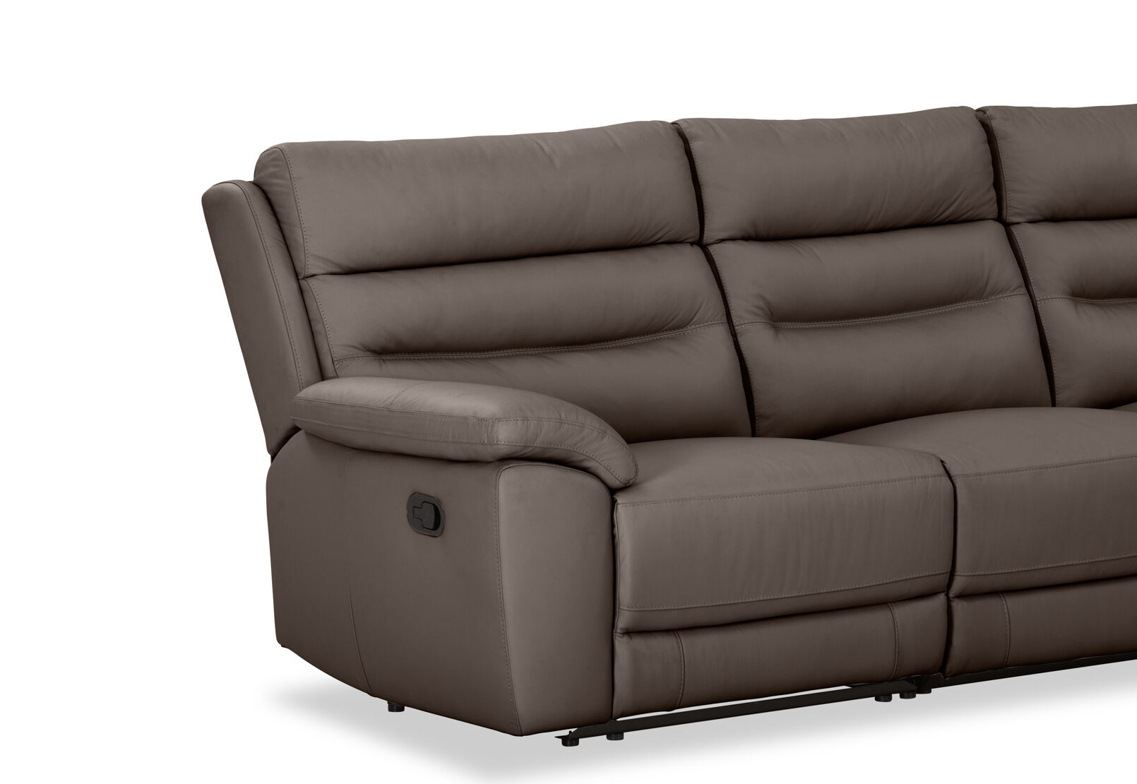 BEARMAN LEATHER - 3 Seater Sofa with 2 inbuilt Recliners BEARMAN LEATHER