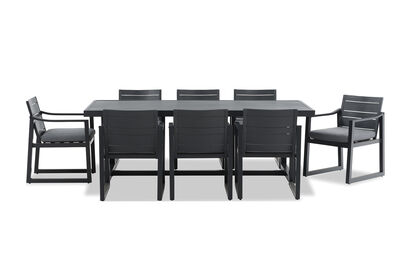 ZARIAH - 9 Piece Outdoor Dining Setting.