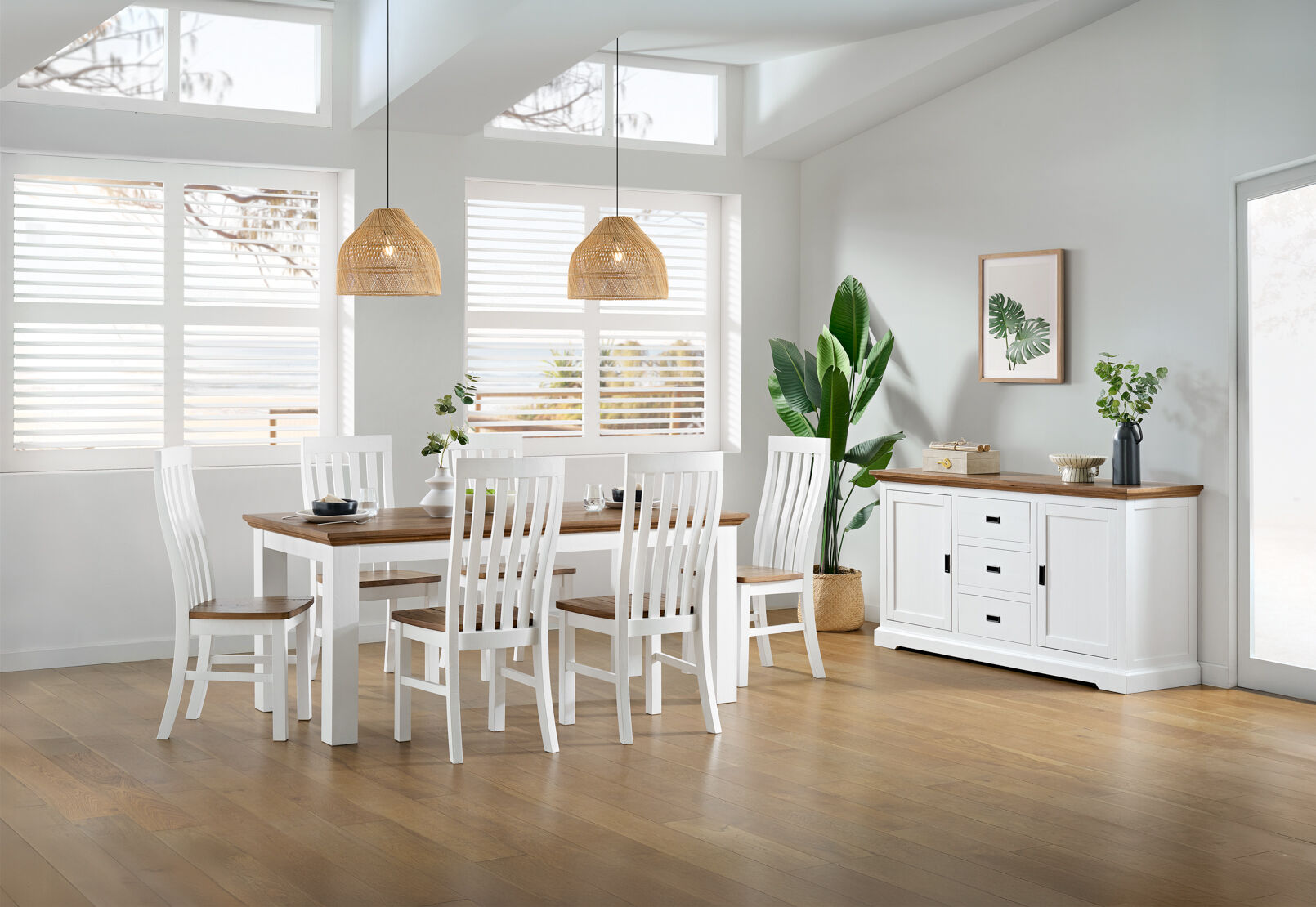 CHARLSBOURG - 7 Piece Dining Suite CHARLSBOURG