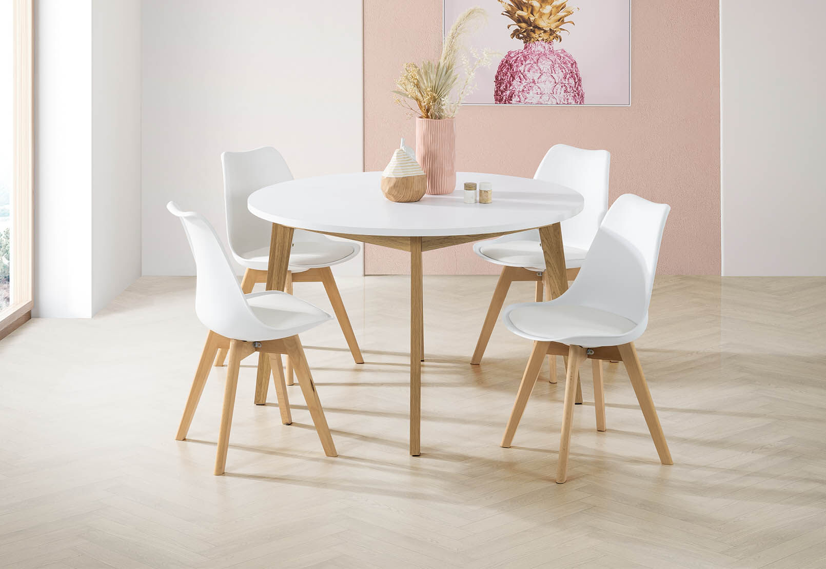 Amart round dining table cheap and chairs