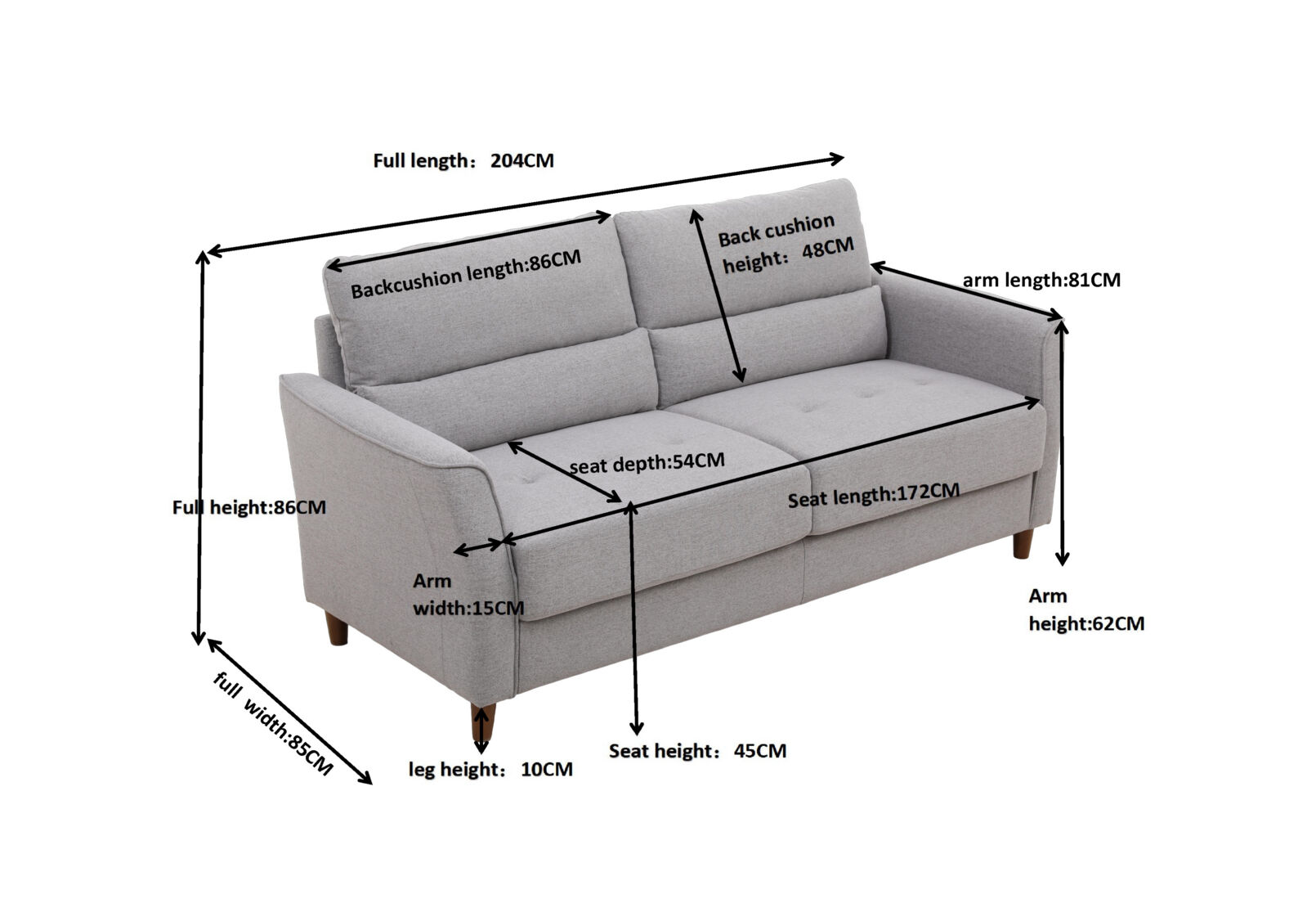 WAGNER - 3 Seat Sofa WAGNER