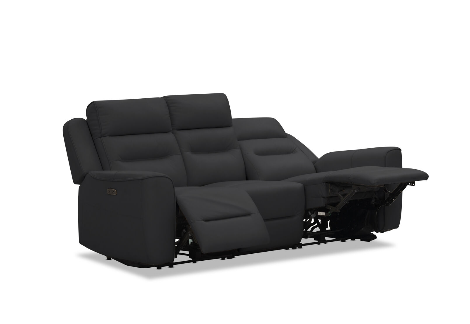 LANDO LEATHER - 3 Seater Sofa with 2 inbuilt Electric Recliners LANDO LEATHER