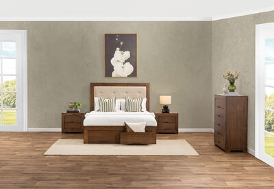 BOGOTA - 4 Piece King Bed Tall Chest Suite