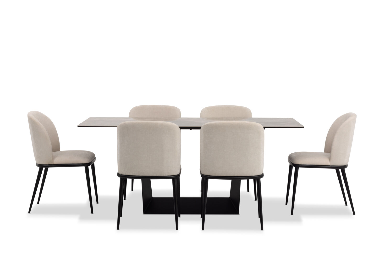 MILAS - 7 Piece Dining Suite with Cedric Dining Chairs. MILAS