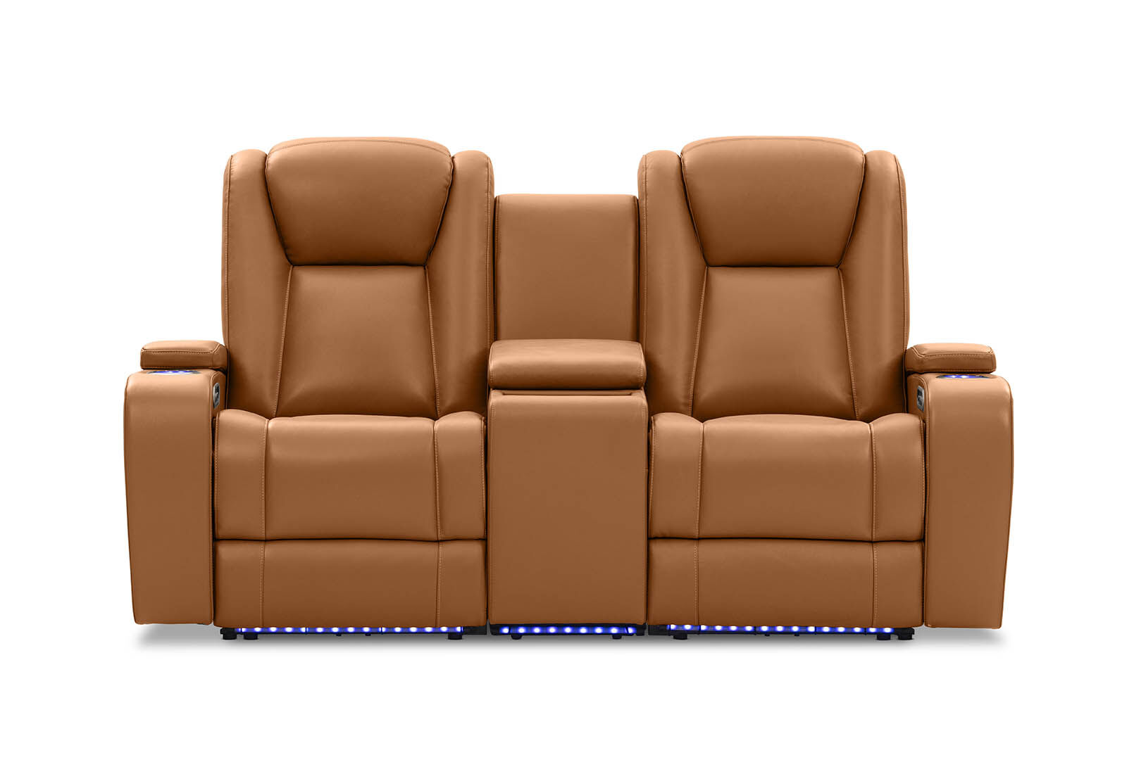 SENTINAL MK2 LEATHER - 2 Seater with 2 Electric Recliners and Console SENTINAL MK2 LEATHER