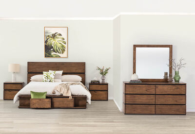 MEDORA - 4 Piece King Dresser Bedroom Suite