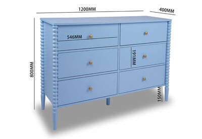 PORDENONE - 6 Drawer Dresser