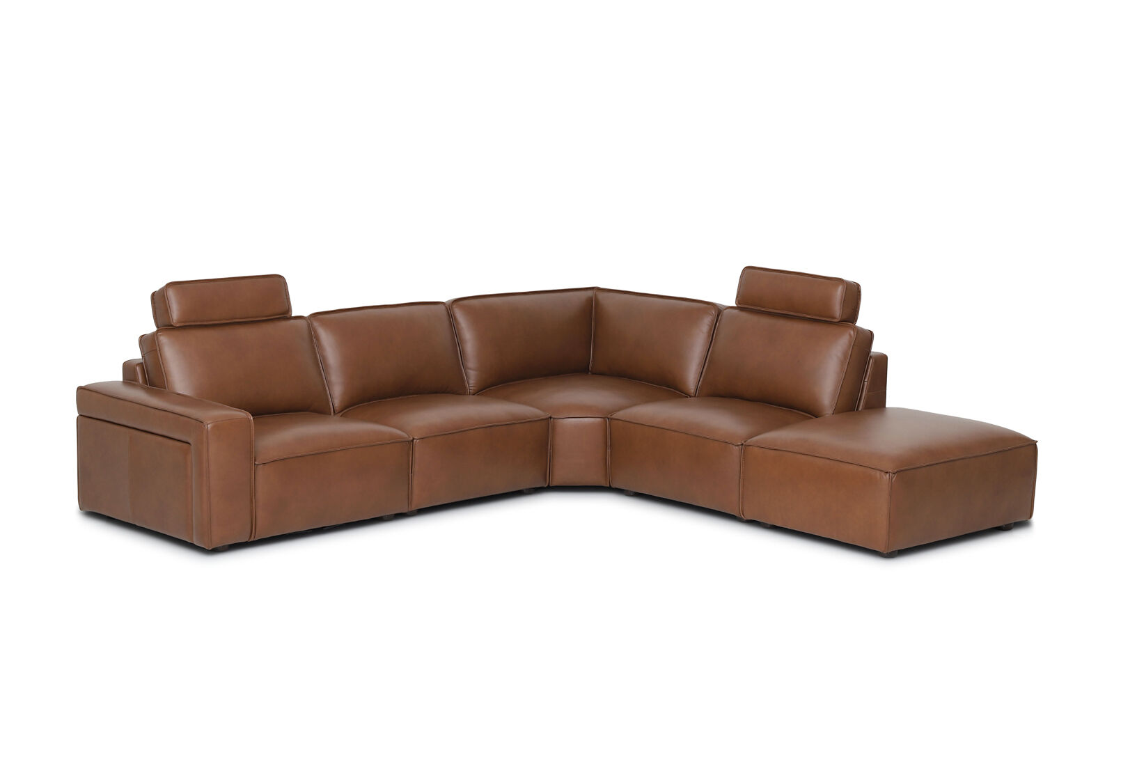 BARTELLE LEATHER - 5 Piece RHF Corner Chaise BARTELLE LEATHER