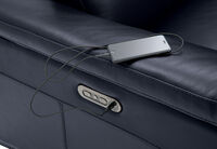 LUCIANO - Leather 3.5 Seater Sofa with 2 Electric Recliners LUCIANO