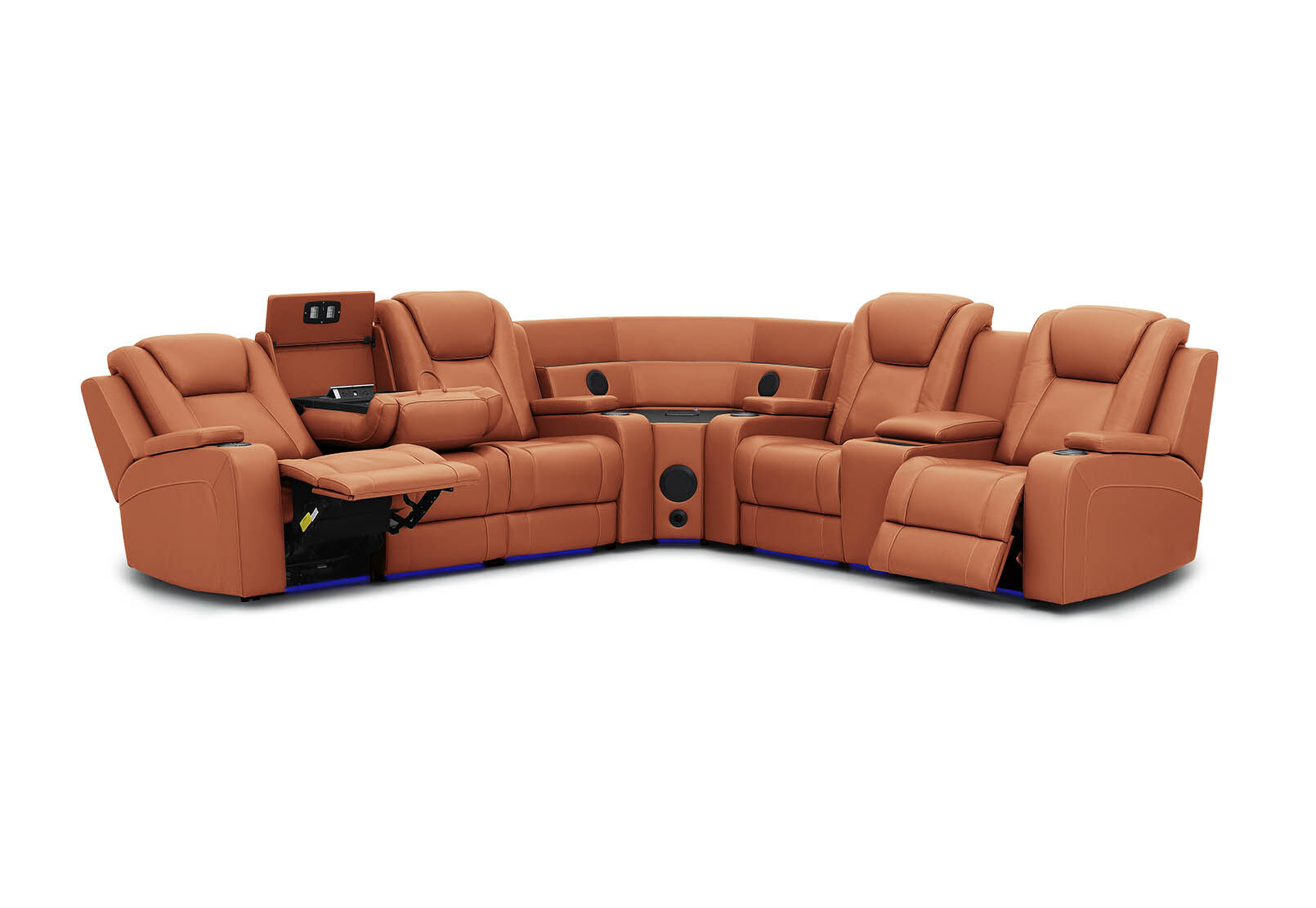 SENTINAL MK2 LEATHER - 5 Piece Corner with RHF Console SENTINAL MK2 LEATHER