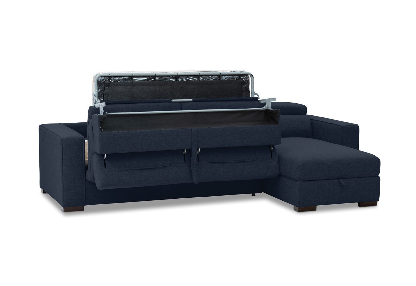 ANGUS - Fabric Right-Hand Facing 3 Seater Chaise with Sofa Bed ANGUS
