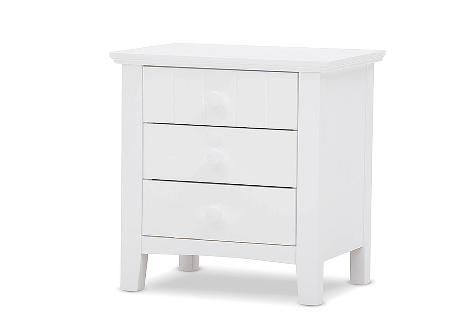 WHITE ADDISON 3 Drawer Bedside Chest | Amart Furniture