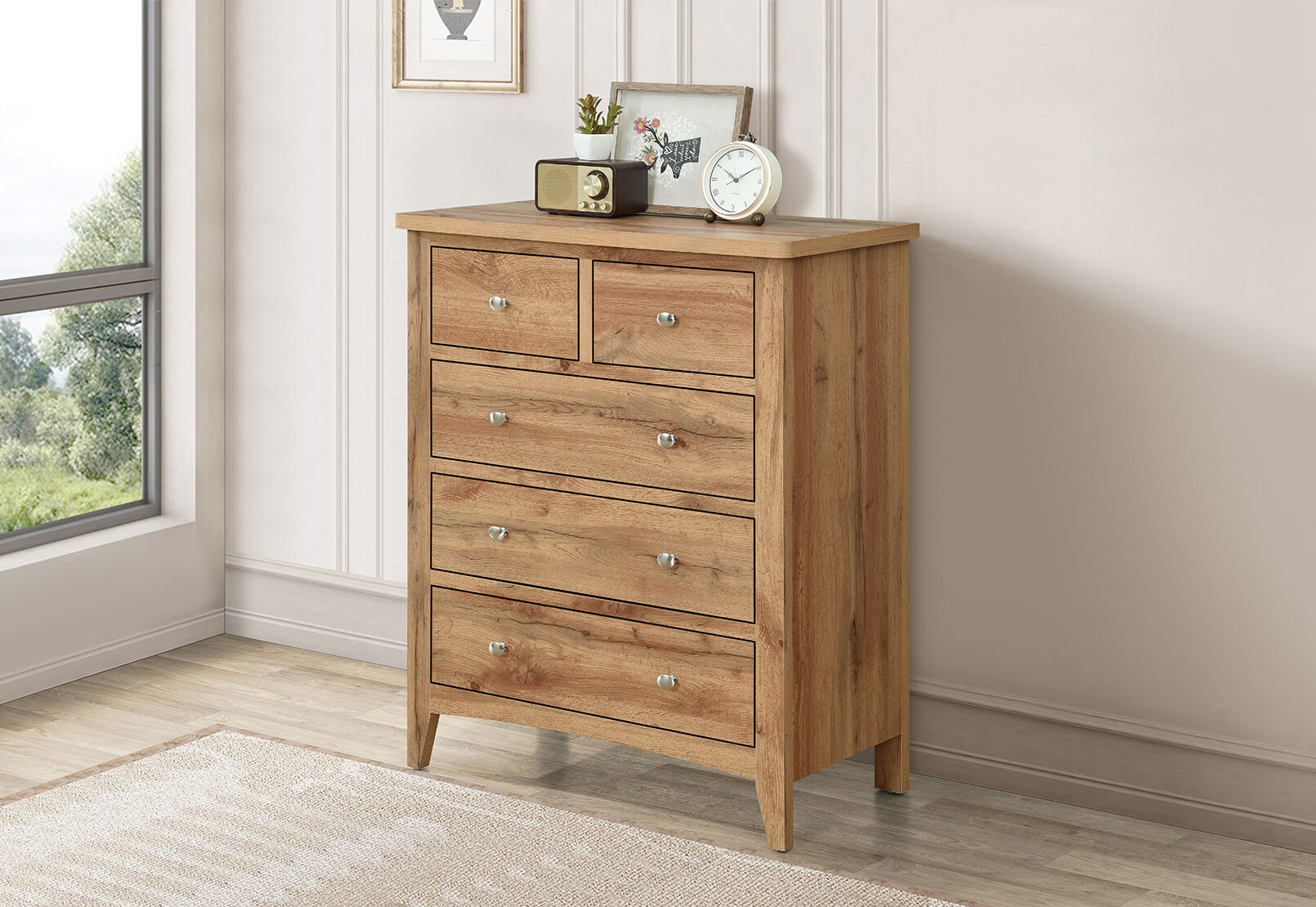 OAK MELVIN Tall Chest