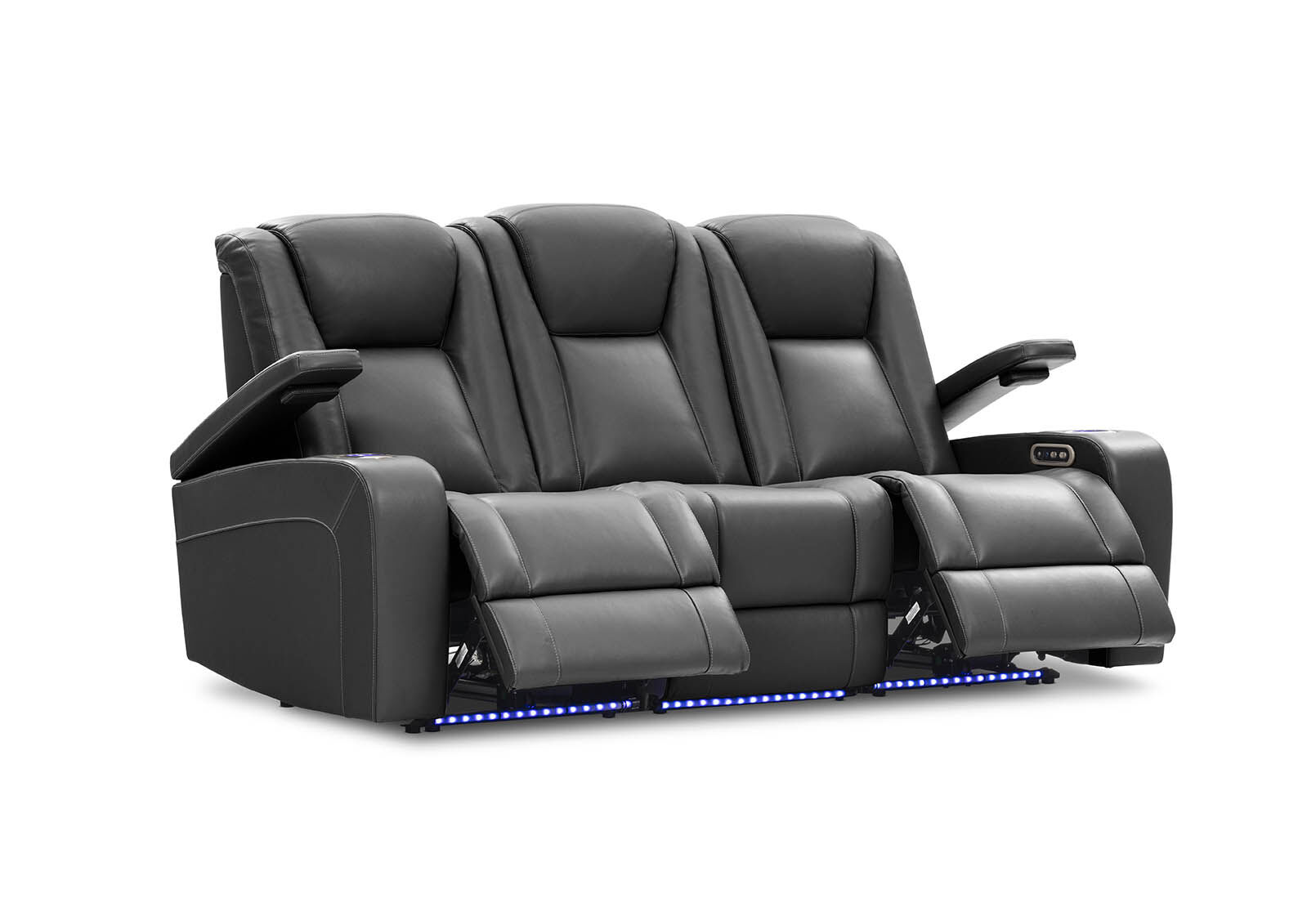SENTINAL MK2 LEATHER - 3 Seater with 2 Electric Recliners SENTINAL MK2 LEATHER