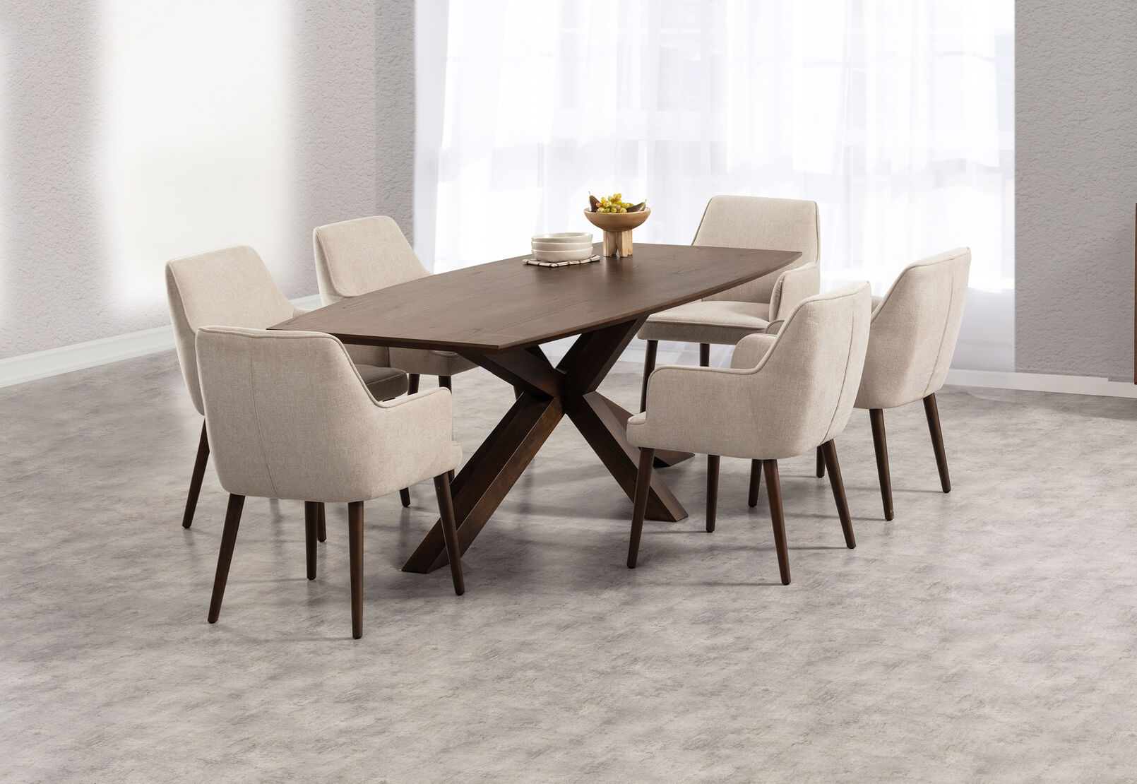 AUGUSTUS - 7 Piece Suite with Graysen Dining Chairs. AUGUSTUS