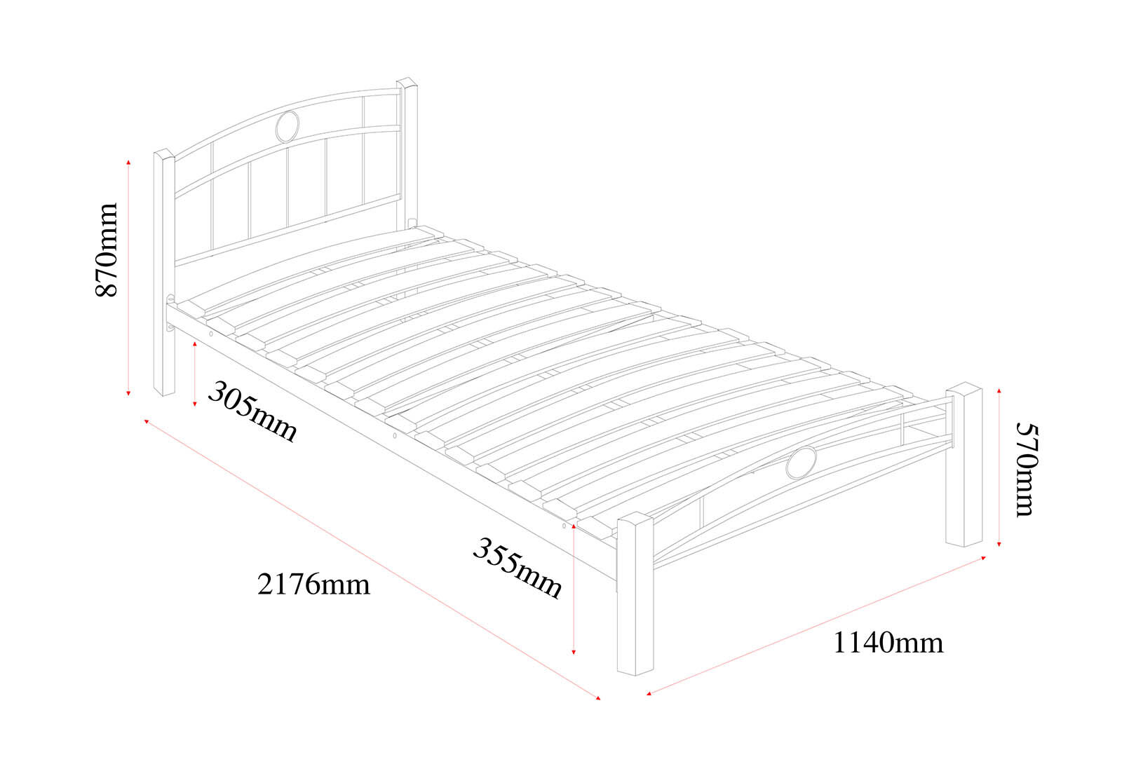 ALDENHAM - King Single Bed ALDENHAM