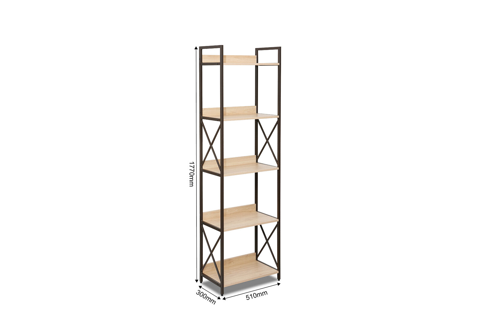 DUNN - 5 Tier Bookcase DUNN
