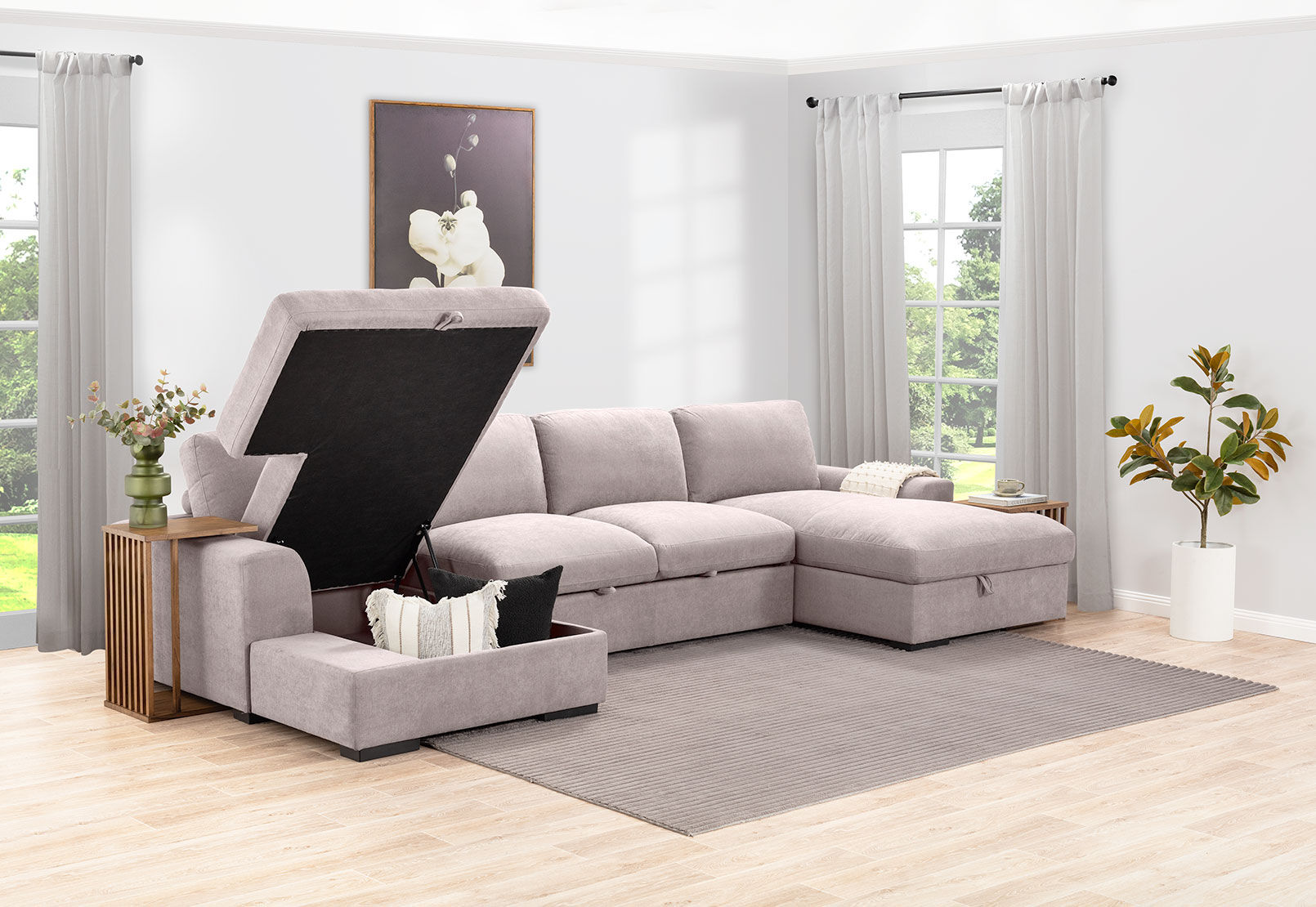 JOSEPHINE FABRIC - 4 Seater Double Chaise JOSEPHINE FABRIC