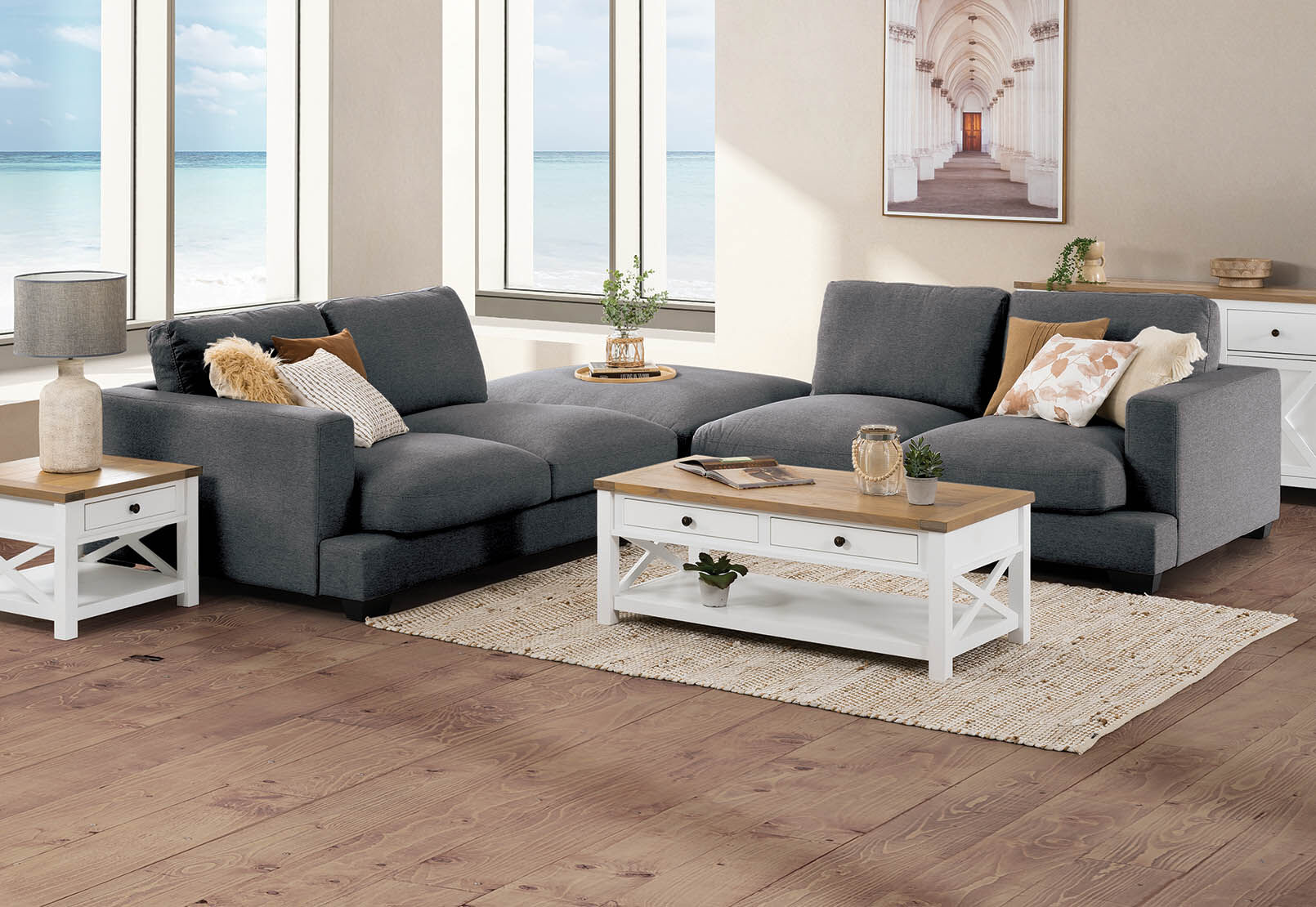 4 seat sofa with ottoman deals