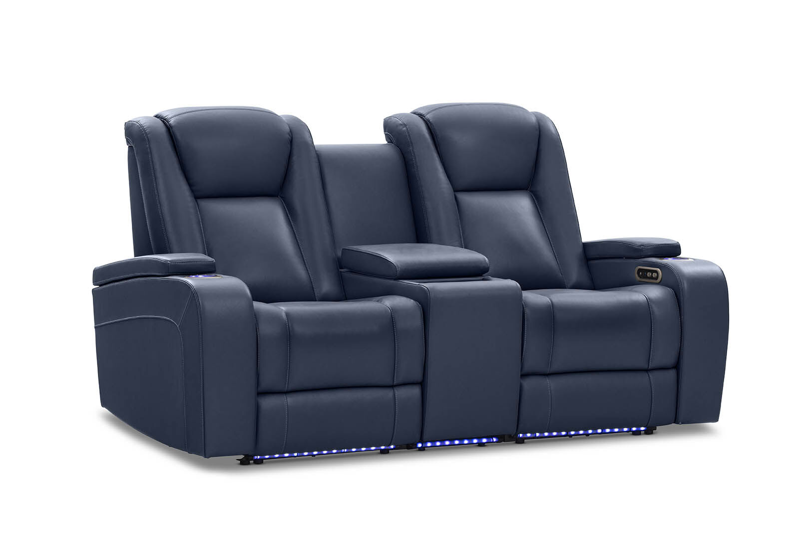 SENTINAL MK2 LEATHER - 2 Seater with 2 Electric Recliners and Console SENTINAL MK2 LEATHER