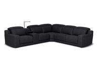 VANTRO FABRIC - Corner Lounge with 2 Inbuilt Electric Recliners and Speaker Console VANTRO FABRIC