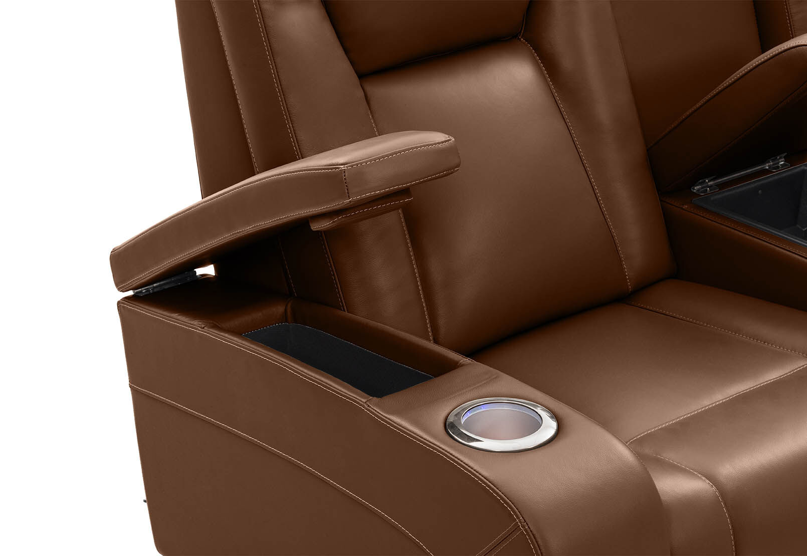 SENTINAL MK2 LEATHER - 2 Seater with 2 Electric Recliners and Console SENTINAL MK2 LEATHER