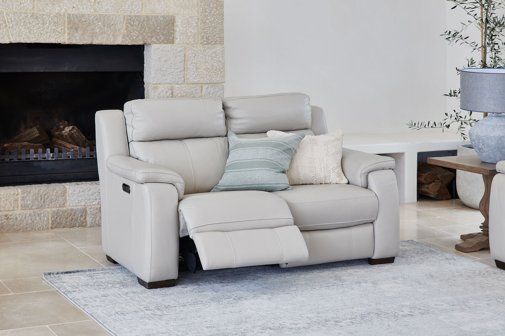 CAPELLO - Leather 2 Seater Sofa with 2 Inbuilt Electric Recliners CAPELLO