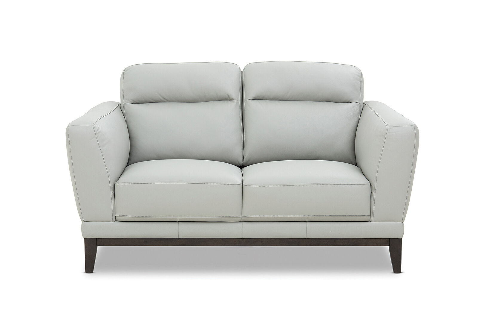 LIGHT GREY GABRIELLA Leather 2 Seater Amart Furniture