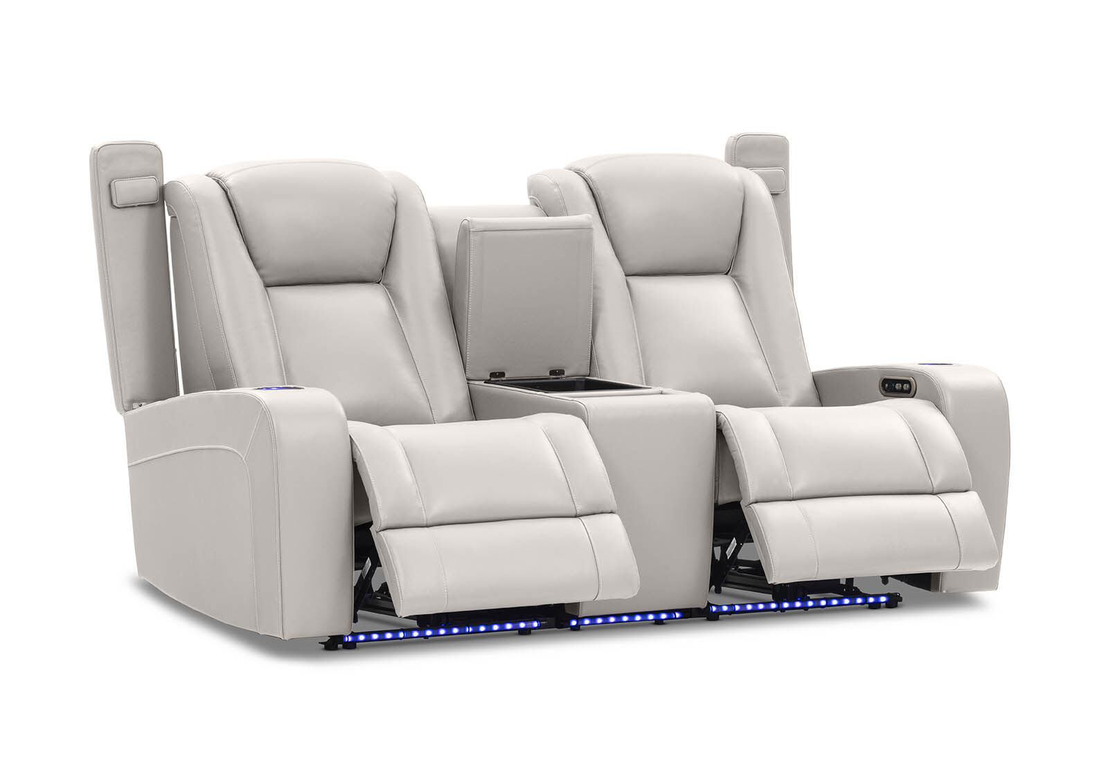 SENTINAL MK2 LEATHER - 2 Seater with 2 Electric Recliners and Console SENTINAL MK2 LEATHER