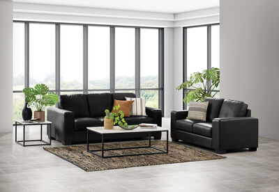 DIAMOND - Leather-Look Sofa Pair