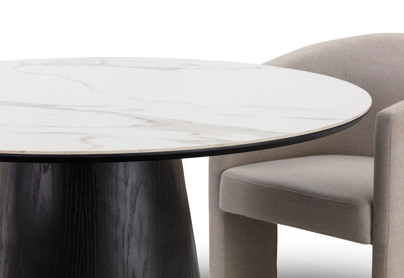 THANOS - 5 Piece Ceramic Dining Suite with Alicante Dining Chairs. THANOS