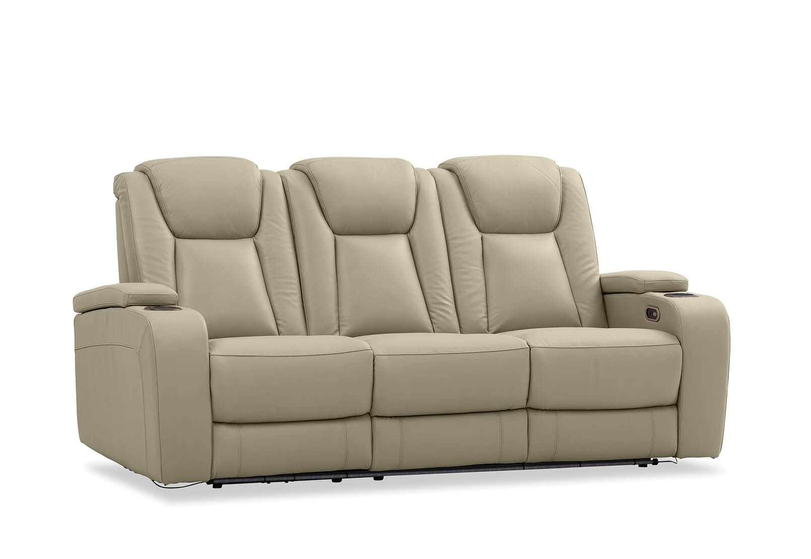 VULCAN - Leather 3 Seat Sofa with 2 Inbuilt Electric Recliners VULCAN
