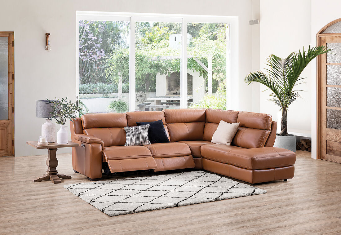 Brown Leather Amart Leather Lounge RED SAN MARCO Leather Seater