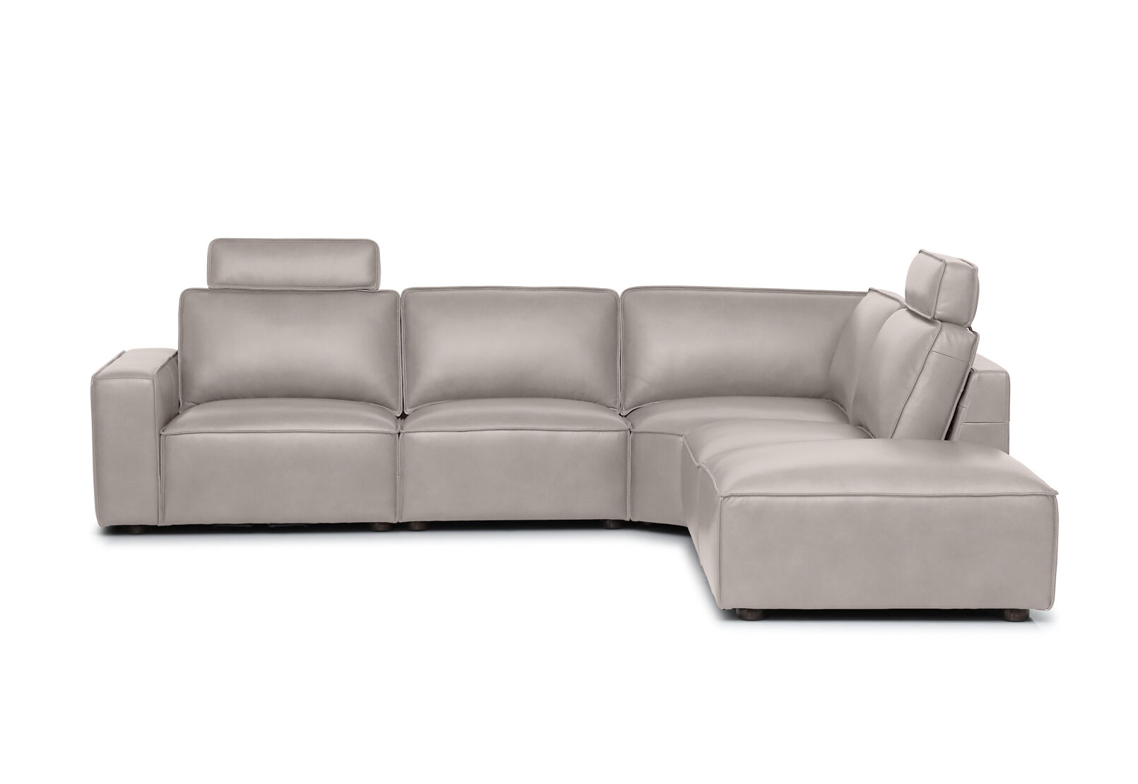 BARTELLE LEATHER - 5 Piece RHF Corner Chaise. BARTELLE LEATHER