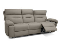 HOLLYWOOD LEATHER - Media 3 Seater with Electric Recliners HOLLYWOOD LEATHER