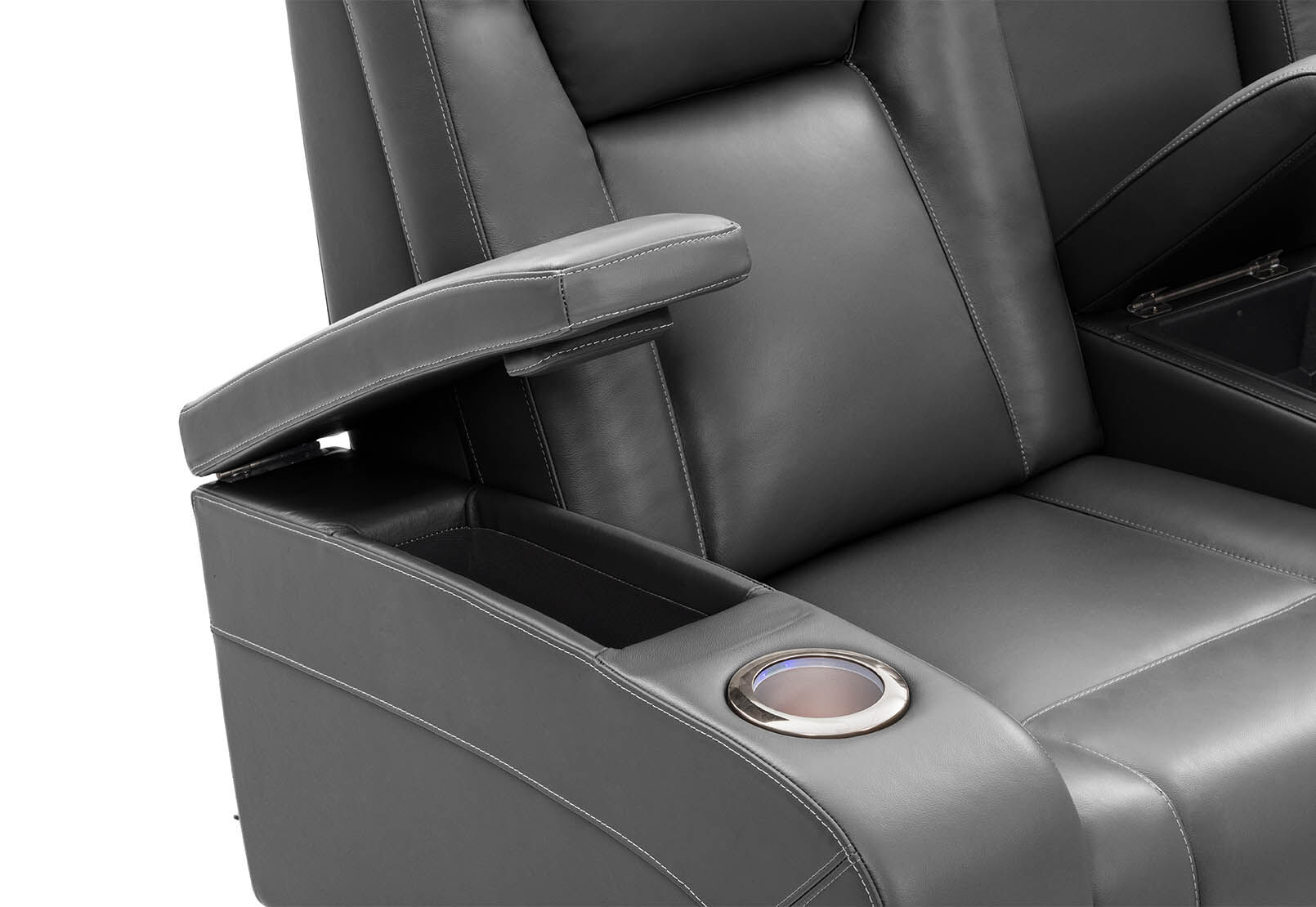 SENTINAL MK2 LEATHER - 2 Seater with 2 Electric Recliners and Console SENTINAL MK2 LEATHER