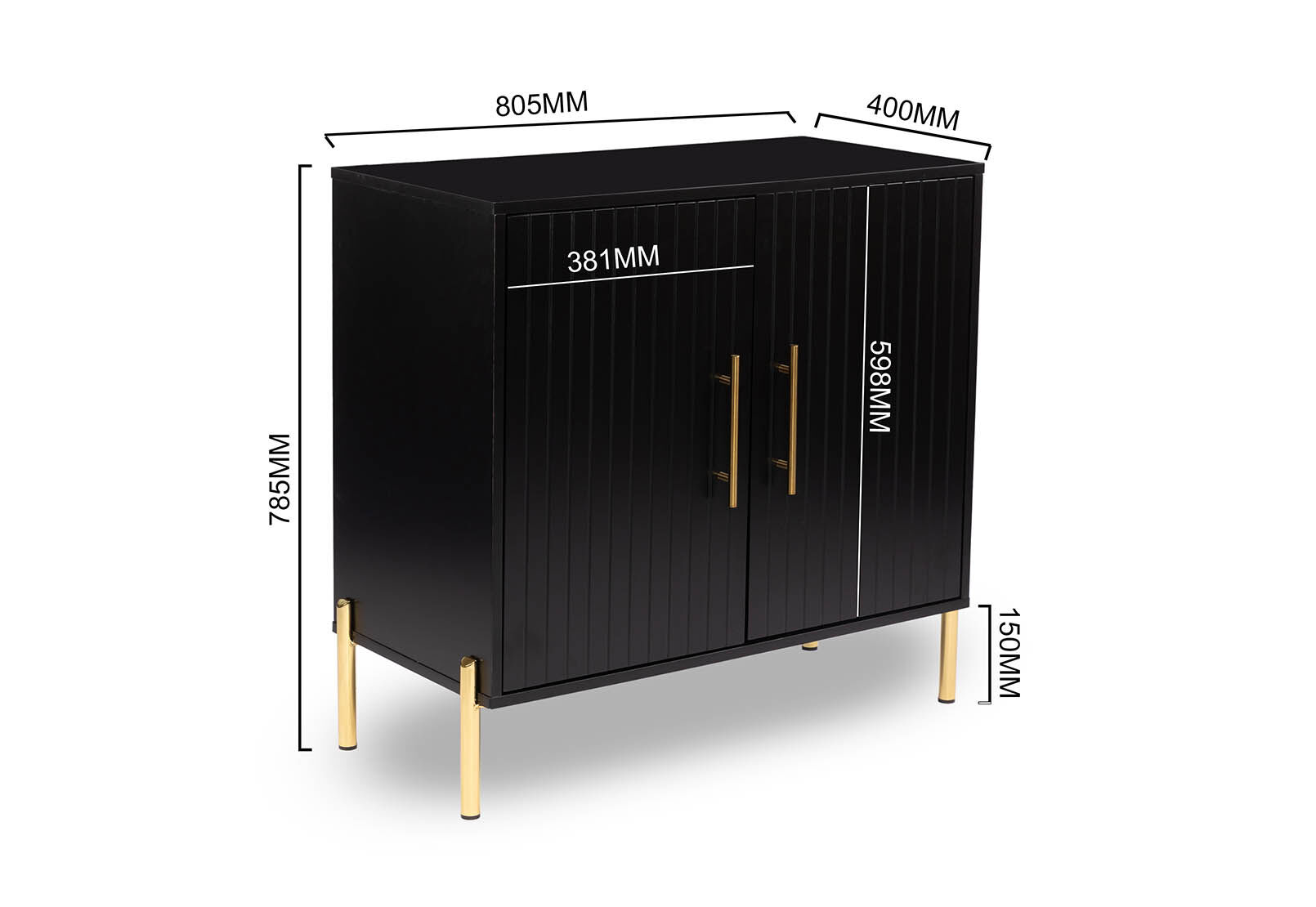 DELGADO - Black Wine Cabinet DELGADO