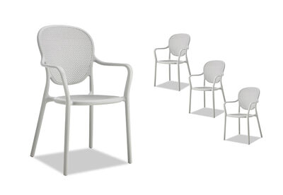 HULL - Set of 4 Outdoor Dining Chairs