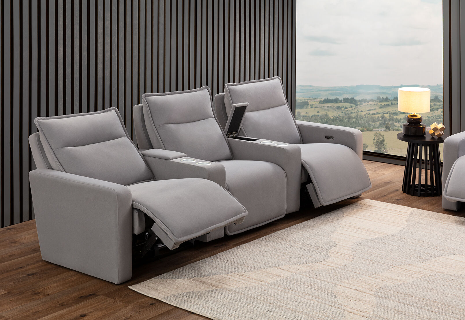 ALCINA FABRIC - 3 Seater Theatre Suite ALCINA FABRIC