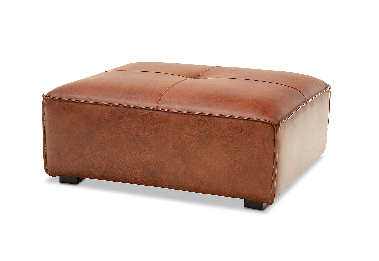 MAHOGANY VERENA Leather Ottoman