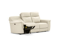 SERGIO LEATHER - 3 Seater with 2 Inbuilt Electric Recliners SERGIO LEATHER