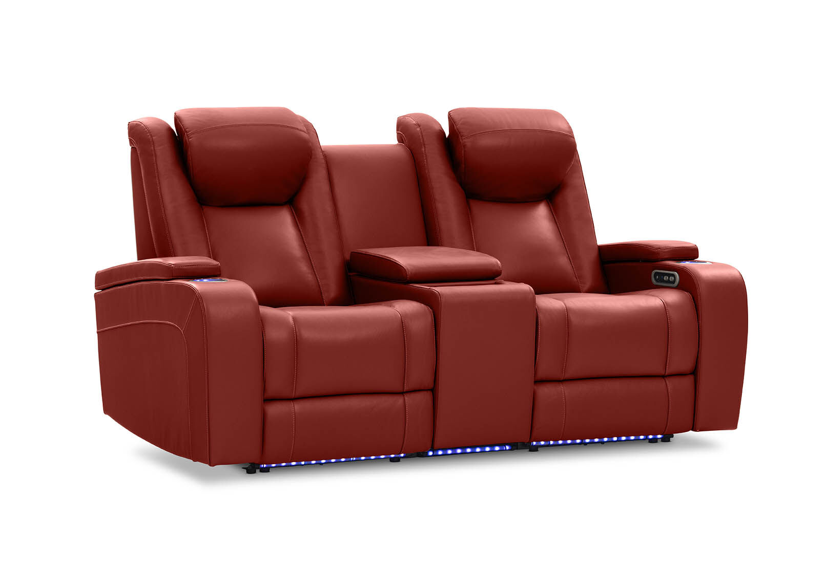 SENTINAL MK2 LEATHER - 2 Seater with 2 Electric Recliners and Console SENTINAL MK2 LEATHER