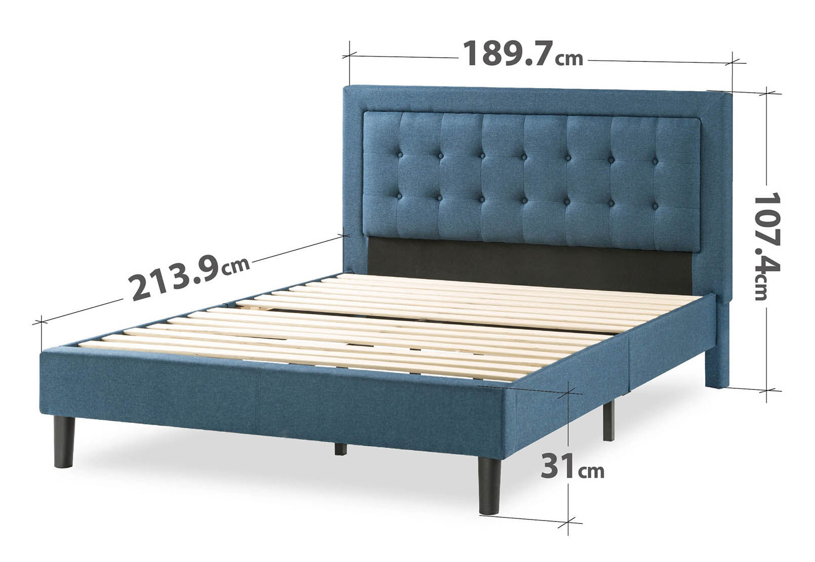 Navy Cantrell King Bed Amart, How Much Is A King Bed