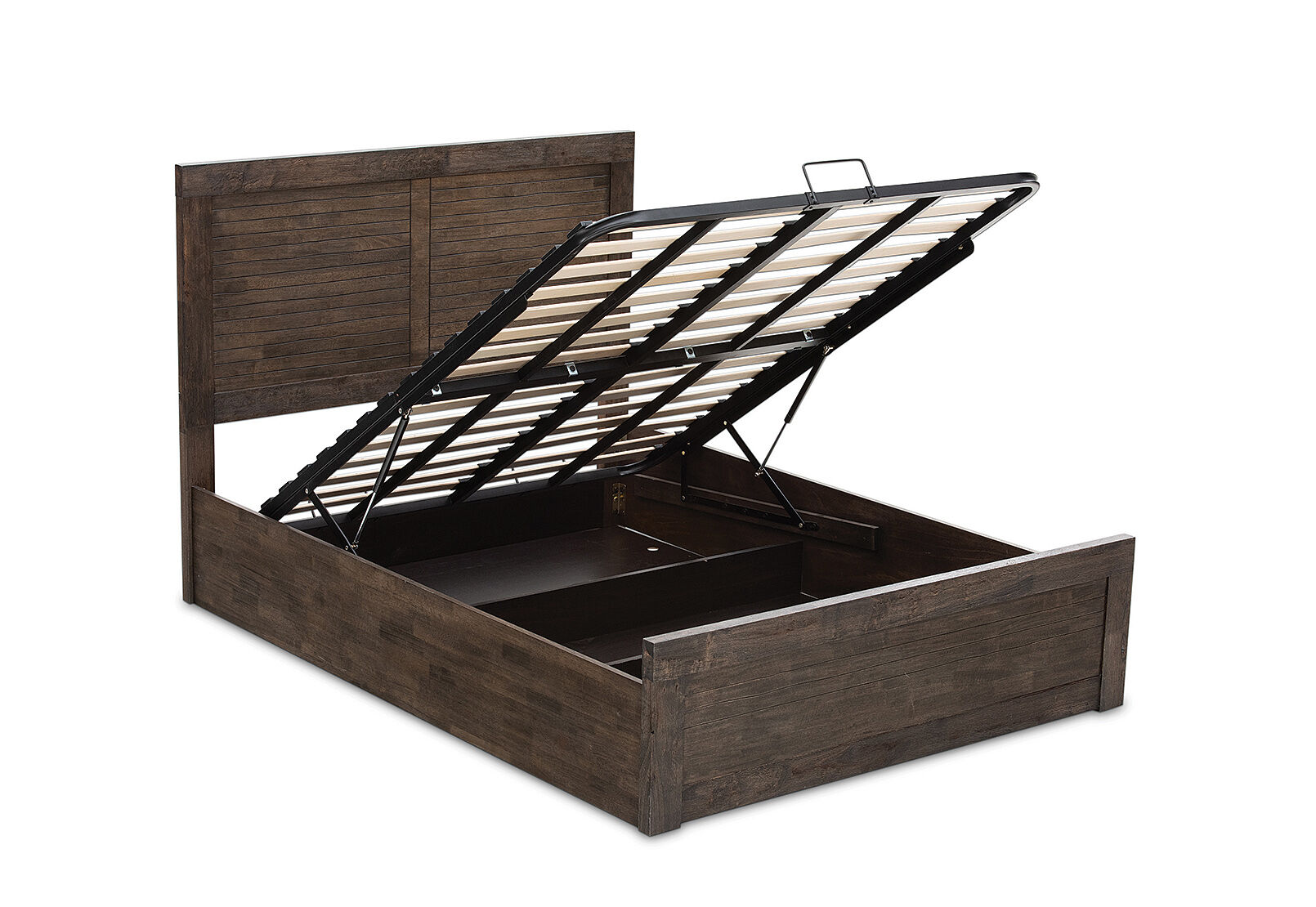 charcoal grey vika gas lift queen bed amart furniture