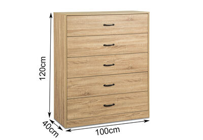 NIVA - 5 Drawer Tall Chest