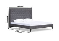ARNOLD - Dark Grey King Bed ARNOLD