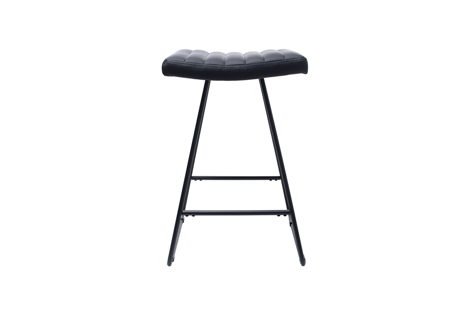 BLACK MADEIRA Set of 2 Black Bar Stools