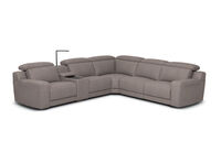 VANTRO FABRIC - Corner Lounge with 2 Inbuilt Electric Recliners and Console VANTRO FABRIC